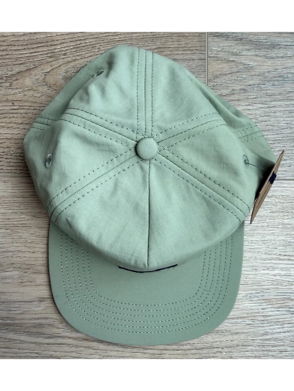 Hobo Wine Co Brist MFG 5 Panel Camp Hat Olive Green Nylon Adjustable Cap NWT